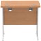 Impulse 800mm Slim Rectangular Desk, Silver Cantilever Leg, Oak