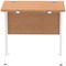 Impulse 800mm Slim Rectangular Desk, White Cantilever Leg, Oak