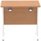 Impulse 800mm Slim Rectangular Desk, White Cantilever Leg, Oak