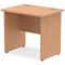 Impulse 800mm Slim Rectangular Desk, Panel End Leg, Oak