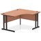 Impulse 1400mm Corner Desk, Right Hand, Black Cantilever Leg, Beech