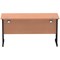 Impulse 1400mm Slim Rectangular Desk, Black Cantilever Leg, Beech