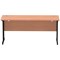 Impulse 1600mm Slim Rectangular Desk, Black Cantilever Leg, Beech