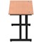 Impulse 1600mm Slim Rectangular Desk, Black Cantilever Leg, Beech