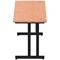 Impulse 1800mm Slim Rectangular Desk, Black Cantilever Leg, Beech