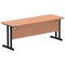 Impulse 1800mm Slim Rectangular Desk, Black Cantilever Leg, Beech