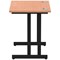 Impulse 800mm Slim Rectangular Desk, Black Cantilever Leg, Beech