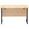 Impulse 1200mm Slim Rectangular Desk, Black Cantilever Leg, Maple