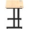 Impulse 1200mm Slim Rectangular Desk, Black Cantilever Leg, Maple