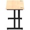 Impulse 1400mm Slim Rectangular Desk, Black Cantilever Leg, Maple