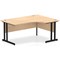 Impulse 1600mm Corner Desk, Right Hand, Black Cantilever Leg, Maple