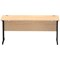 Impulse 1600mm Slim Rectangular Desk, Black Cantilever Leg, Maple