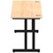 Impulse 1600mm Slim Rectangular Desk, Black Cantilever Leg, Maple