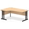 Impulse 1800mm Corner Desk, Left Hand, Black Cantilever Leg, Maple