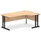 Impulse 1800mm Corner Desk, Right Hand, Black Cantilever Leg, Maple