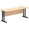 Impulse 1800mm Slim Rectangular Desk, Black Cantilever Leg, Maple