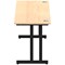 Impulse 1800mm Slim Rectangular Desk, Black Cantilever Leg, Maple
