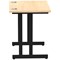 Impulse 800mm Slim Rectangular Desk, Black Cantilever Leg, Maple