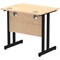 Impulse 800mm Slim Rectangular Desk, Black Cantilever Leg, Maple