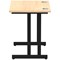 Impulse 800mm Slim Rectangular Desk, Black Cantilever Leg, Maple