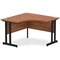 Impulse 1200mm Corner Desk, Black Cantilever Leg, Walnut