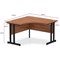 Impulse 1200mm Corner Desk, Black Cantilever Leg, Walnut