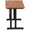 Impulse 1200mm Slim Rectangular Desk, Black Cantilever Leg, Walnut