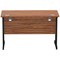 Impulse 1200mm Slim Rectangular Desk, Black Cantilever Leg, Walnut