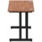 Impulse 1200mm Slim Rectangular Desk, Black Cantilever Leg, Walnut