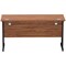 Impulse 1400mm Slim Rectangular Desk, Black Cantilever Leg, Walnut