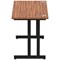 Impulse 1400mm Slim Rectangular Desk, Black Cantilever Leg, Walnut