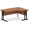Impulse 1600mm Corner Desk, Right Hand, Black Cantilever Leg, Walnut