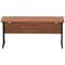 Impulse 1600mm Slim Rectangular Desk, Black Cantilever Leg, Walnut