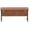 Impulse 1600mm Slim Rectangular Desk, Black Cantilever Leg, Walnut