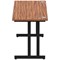 Impulse 1600mm Slim Rectangular Desk, Black Cantilever Leg, Walnut