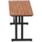 Impulse 1800mm Slim Rectangular Desk, Black Cantilever Leg, Walnut