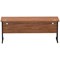 Impulse 1800mm Slim Rectangular Desk, Black Cantilever Leg, Walnut