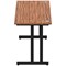 Impulse 1800mm Slim Rectangular Desk, Black Cantilever Leg, Walnut