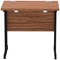 Impulse 800mm Slim Rectangular Desk, Black Cantilever Leg, Walnut
