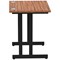 Impulse 800mm Slim Rectangular Desk, Black Cantilever Leg, Walnut