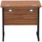 Impulse 800mm Slim Rectangular Desk, Black Cantilever Leg, Walnut