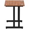 Impulse 800mm Slim Rectangular Desk, Black Cantilever Leg, Walnut