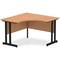 Impulse 1200mm Corner Desk, Black Cantilever Leg, Oak