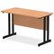 Impulse 1200mm Slim Rectangular Desk, Black Cantilever Leg, Oak Impulse 1200mm Slim Rectangular Desk, Black Cantilever Leg, Oak