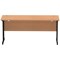 Impulse 1600mm Slim Rectangular Desk, Black Cantilever Leg, Oak