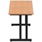 Impulse 1600mm Slim Rectangular Desk, Black Cantilever Leg, Oak