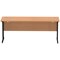 Impulse 1800mm Slim Rectangular Desk, Black Cantilever Leg, Oak