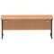 Impulse 1800mm Slim Rectangular Desk, Black Cantilever Leg, Oak