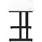 Impulse 1200mm Slim Rectangular Desk, Black Cantilever Leg, White