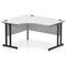 Impulse 1400mm Corner Desk, Left Hand, Black Cantilever Leg, White
